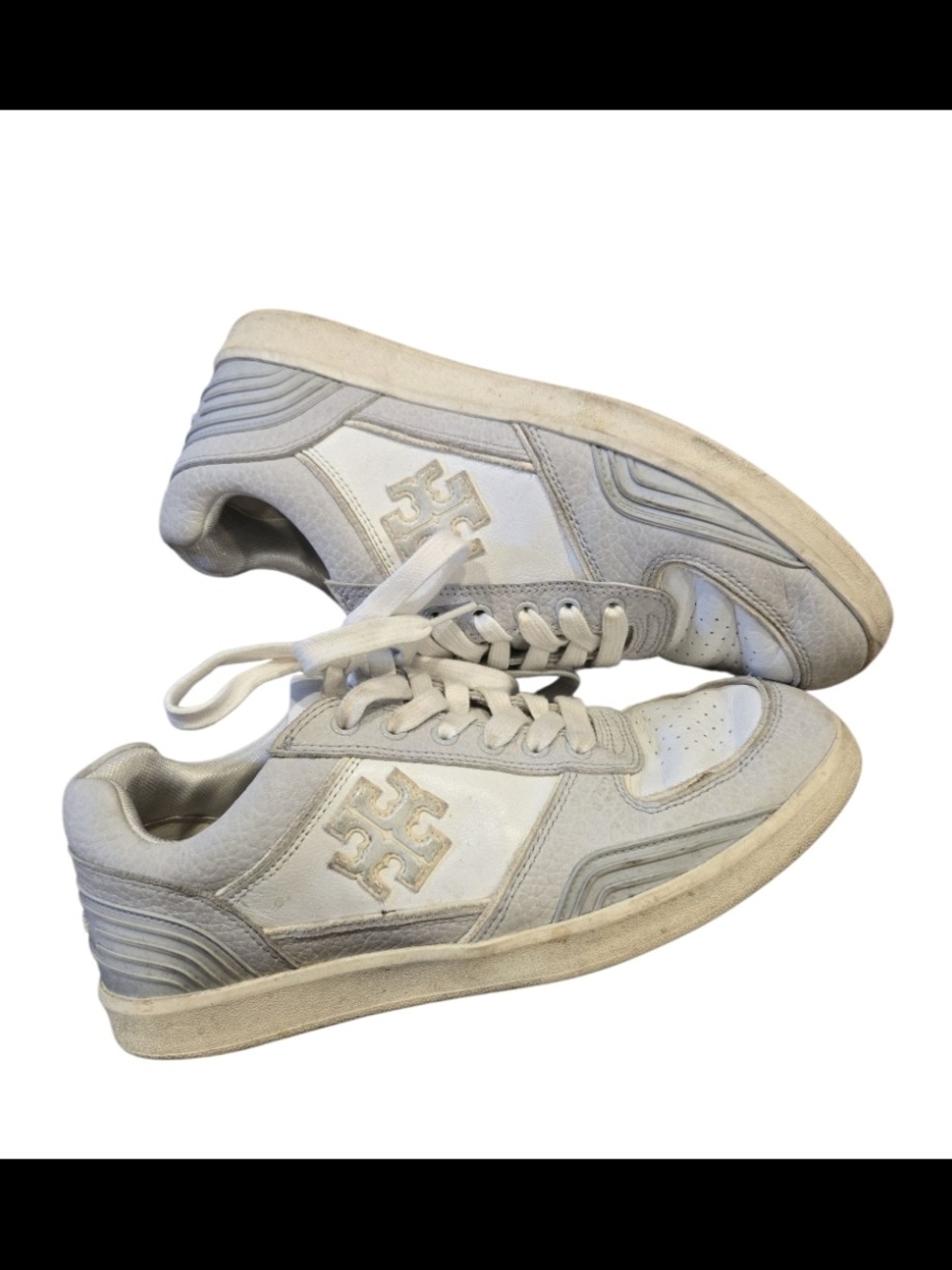 Tory Burch Clover Court Nappa Leather Sneakers Size 8